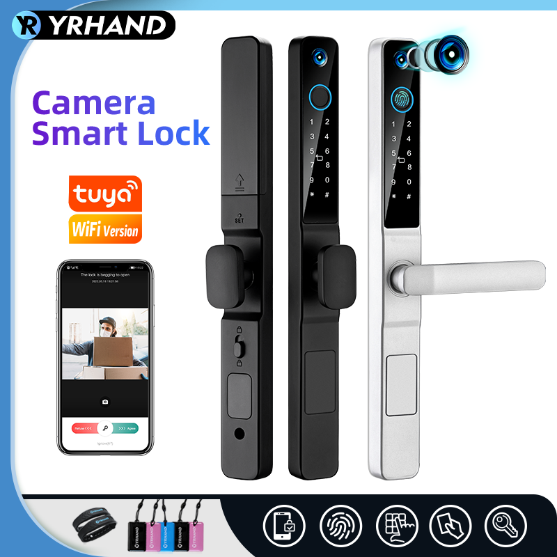 Letter Opener Brass - Yrhand IP66ตาแมวตาแมวกันน้ำตาแมวอะลูมิเนียมล็อคประตูบานเลื่อนรหัสผ่านดิจิตอลล็อคอัจฉริยะ WIFI Tuya