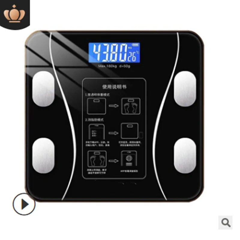 Tape Dispenser Weighted - เครื่องชั่งอิเล็กทรอนิกส์พิเศษสำหรับการจัดการและที่ลดไขมันร่างกายโหมดอัจฉริยะเครื่องวัดไขมันในร่างกายผ่านบลูทูธชั่งน้ำหนักภายในบ้านความแม่นยำสูง