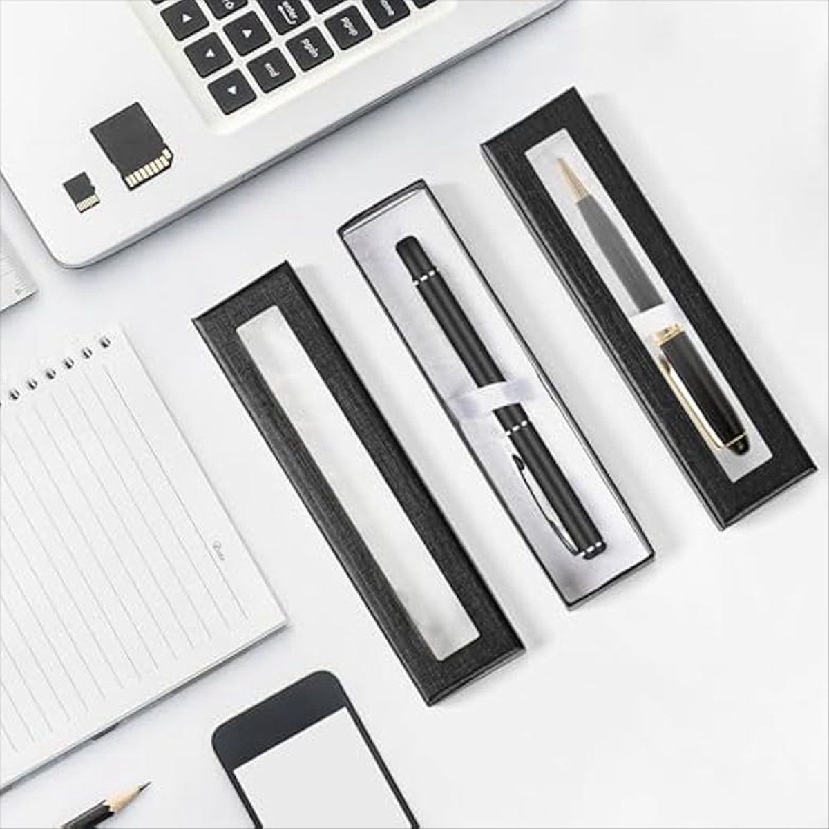 Pen Rest Single - กล่องใส่ปากกาเปล่า 10 ชิ้น พร้อมฝาใส กล่องของขวัญใส่ปากกา กล่องใส่ปากกาเดี่ยว