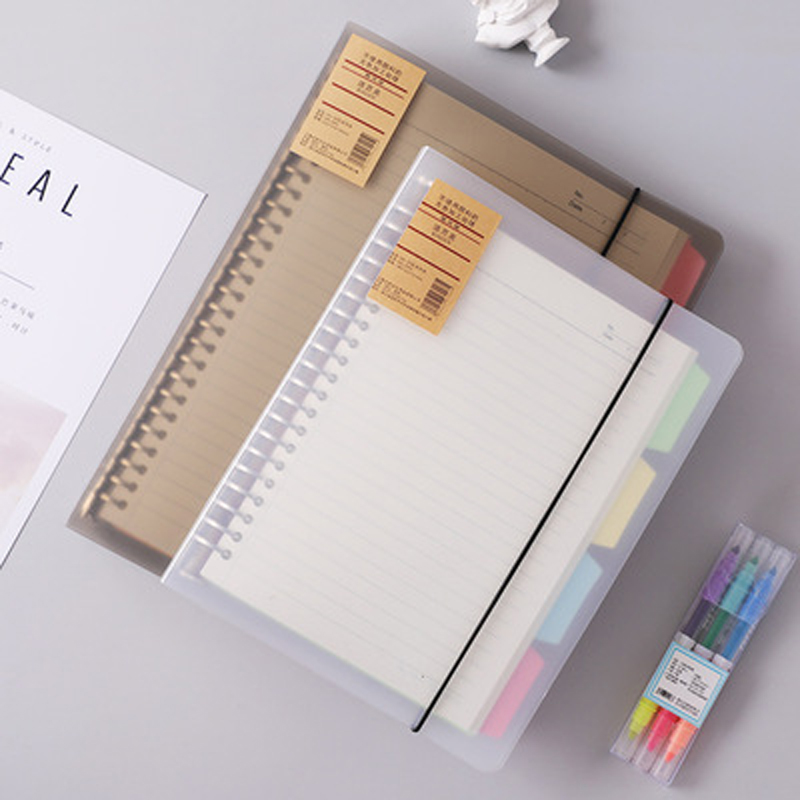 Binder A4 Lever - A4/B5/A5 หลวมเติม Binder Notebook Blank/Line/Grid/Cornell เปลี่ยนแหวนโลหะ