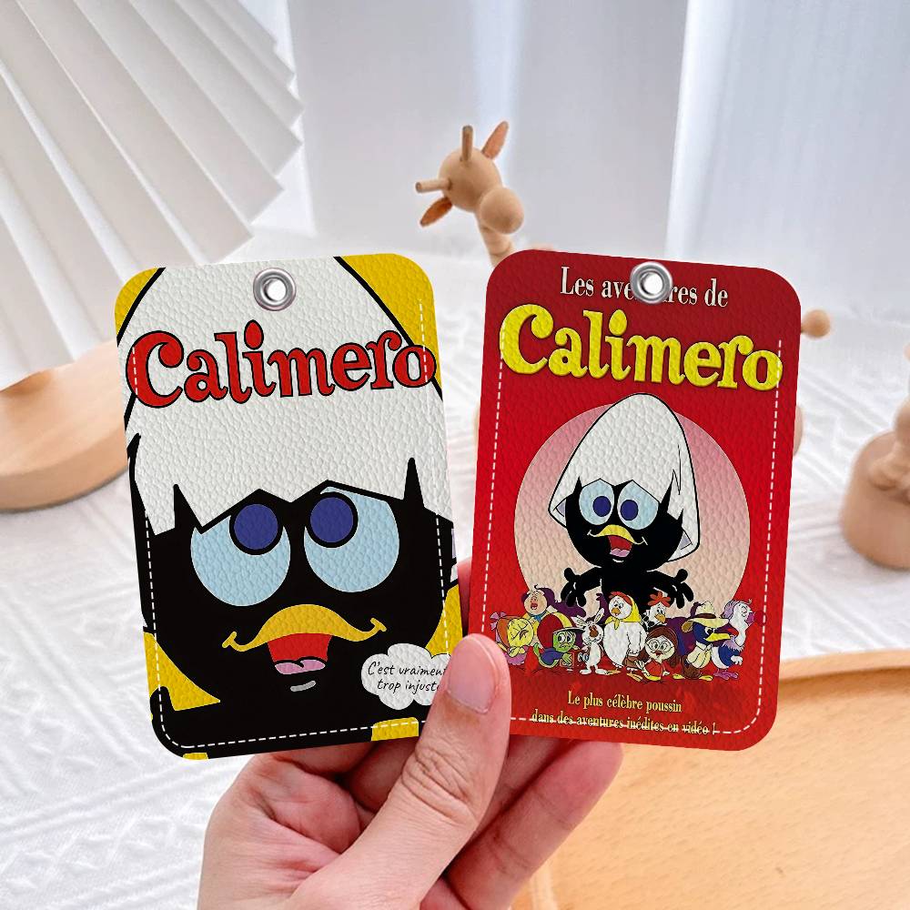 Card Index Box - การ์ตูน C-Calimero 1 ชิ้น ซองใส่บัตรหนัง PU