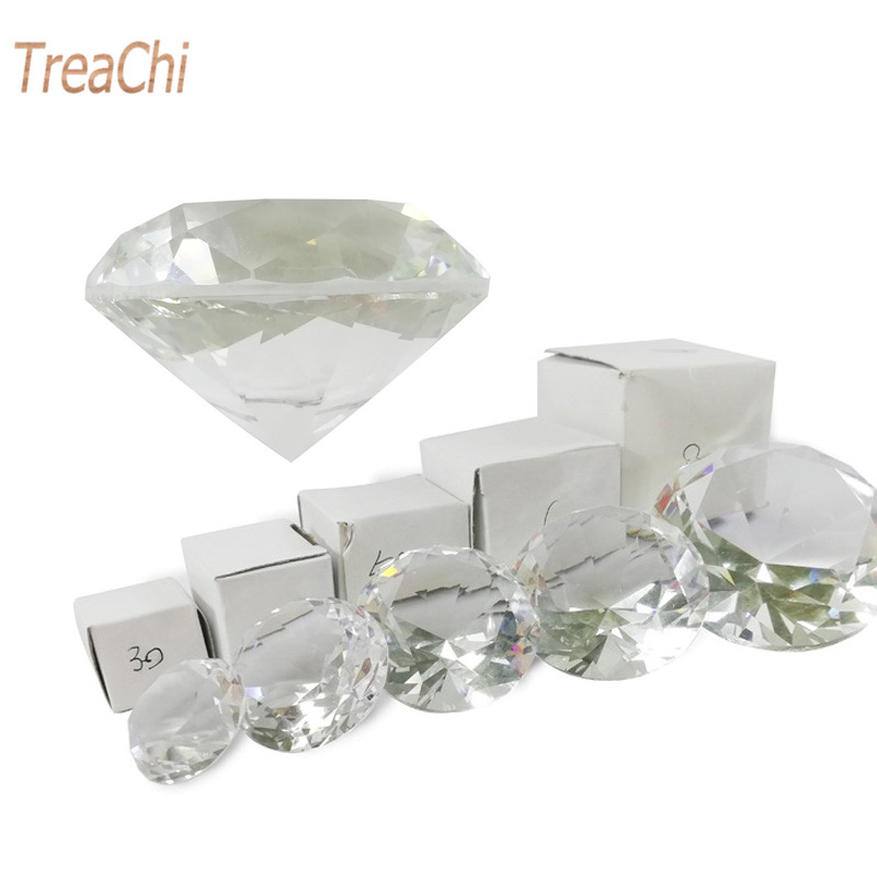 Paper Weight Crystal - Crystal Clear Paperweight Faceted Cut Glass