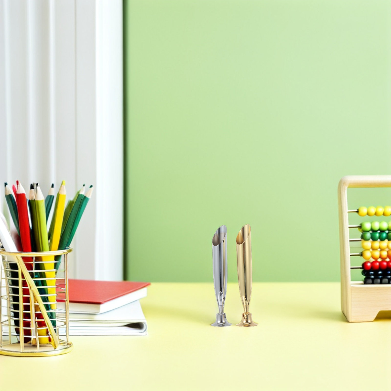 Pen Rest Single - ที่วางปากกาสแตนเลส 3 ชิ้น ที่วางปากกาโลหะเดี่ยว แท่นวางปากกาหมึกซึม ฐานวางปากกาสำหรับสำนักงาน