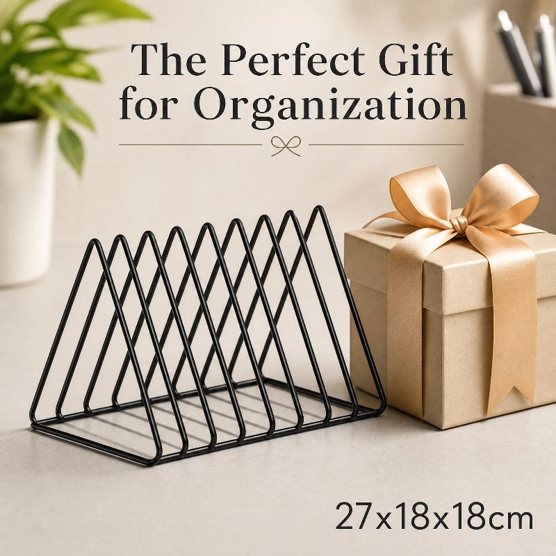 Magazine Holder Rack - ชั้นวางของแบบกริด 5/9 ช่อง ชั้นวางเอกสารเหล็กทรงสามเหลี่ยม ที่เก็บหนังสือ นิตยสาร