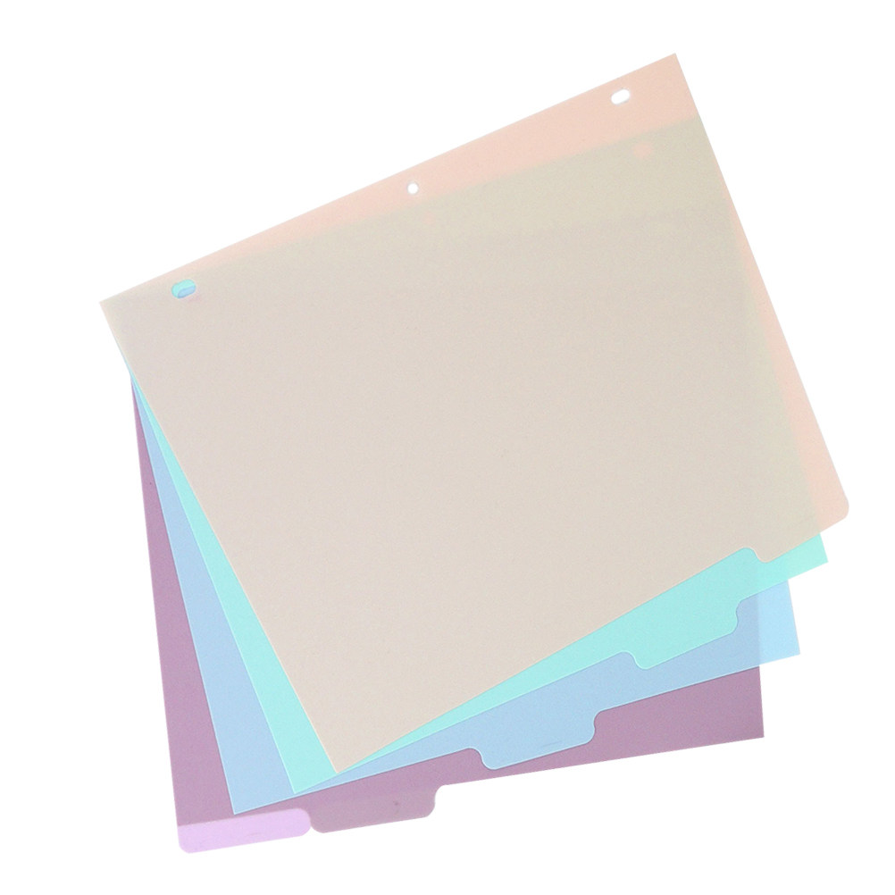 Tab Divider A4 - ชุดแผ่นแบ่งเอกสาร A4 แบบฝ้า PP พร้อมแถบแบ่งหลายช่อง สำหรับจัดระเบียบเอกสารในสำนักงาน