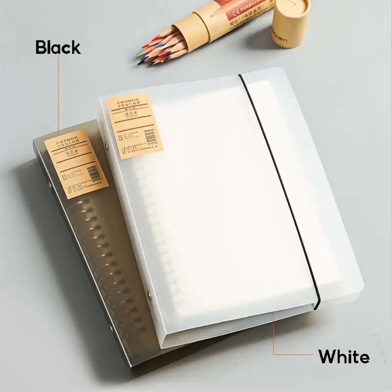 Binder A4 Lever - สมุดโน๊ต A5/B5/A4ใส่ได้ด้านใน, สมุดโน๊ตแบบเปลี่ยนได้มีห่วงโลหะแบบแบ่งช่องสำหรับนักเรียนออฟฟิศอุปกรณ์การเรียน