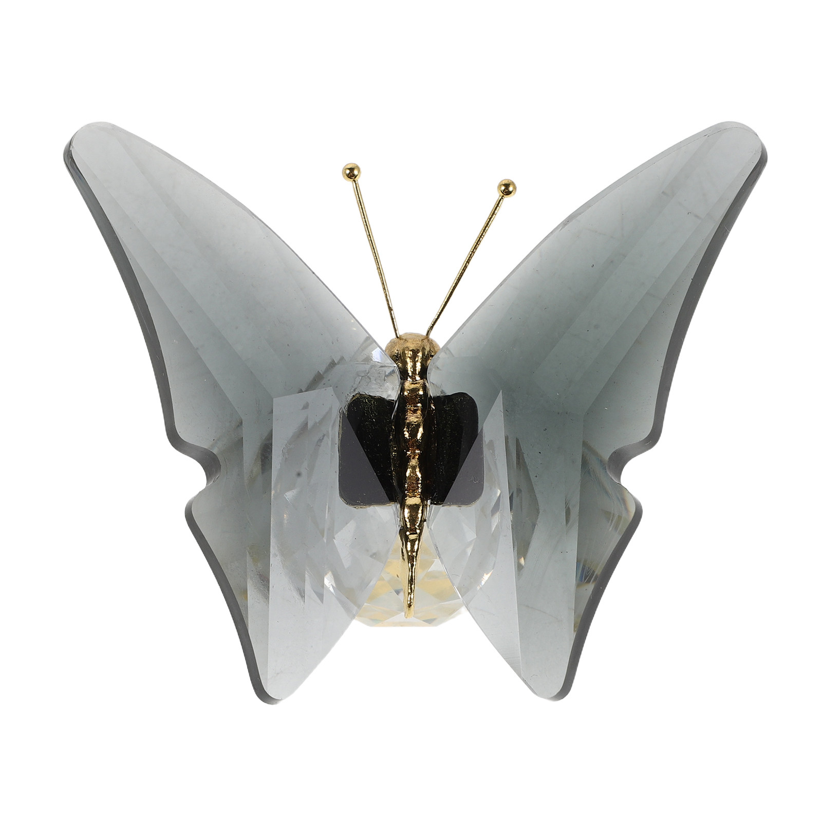 Paper Weight Crystal - ที่ทับกระดาษรูปผีเสื้อคริสตัลใส ของตกแต่งโต๊ะทำงานหรือห้องทำงาน ฐานทรงกลม สวยงามหรูหรา