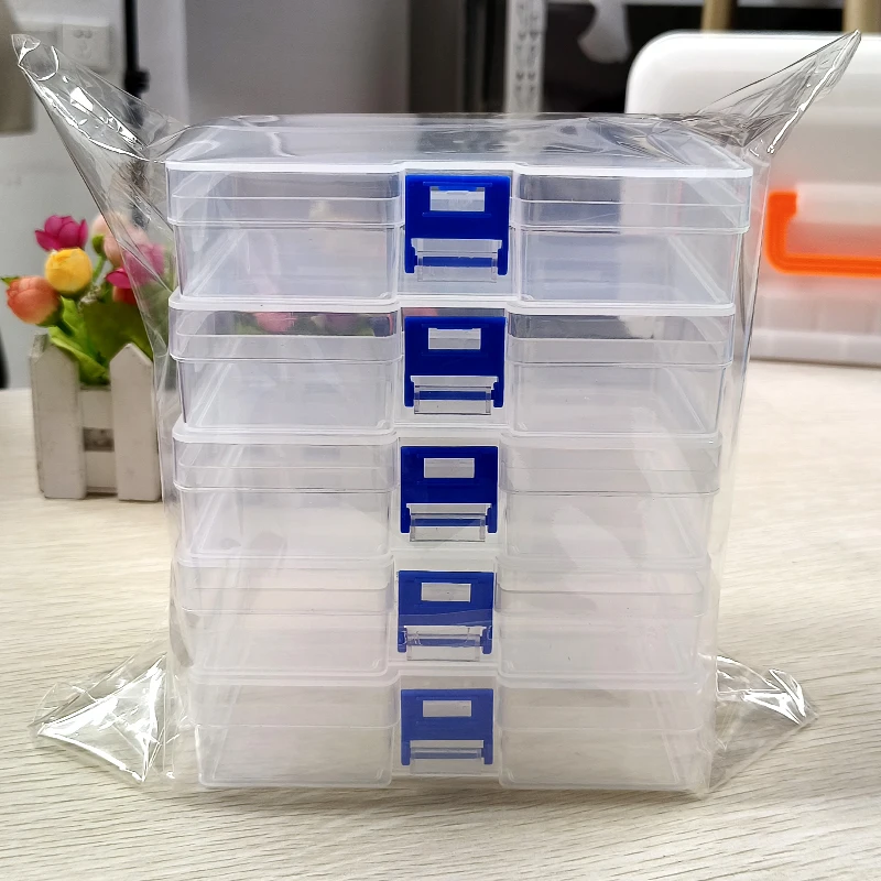 Card Index Box - กล่องเก็บของพลาสติกใส 5 ใบ สามารถใส่ของชิ้นเล็ก ของเล่นชิ้นเล็ก ของตกแต่ง
