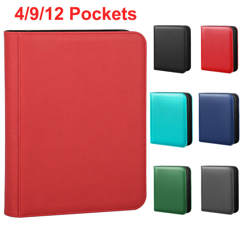 Card Index Box - สมุดใส่การ์ดสะสมหนังแบบพกพา 9/12 ช่อง - แฟ้มใส่การ์ดแบบใส่ด้านข้าง 360/480