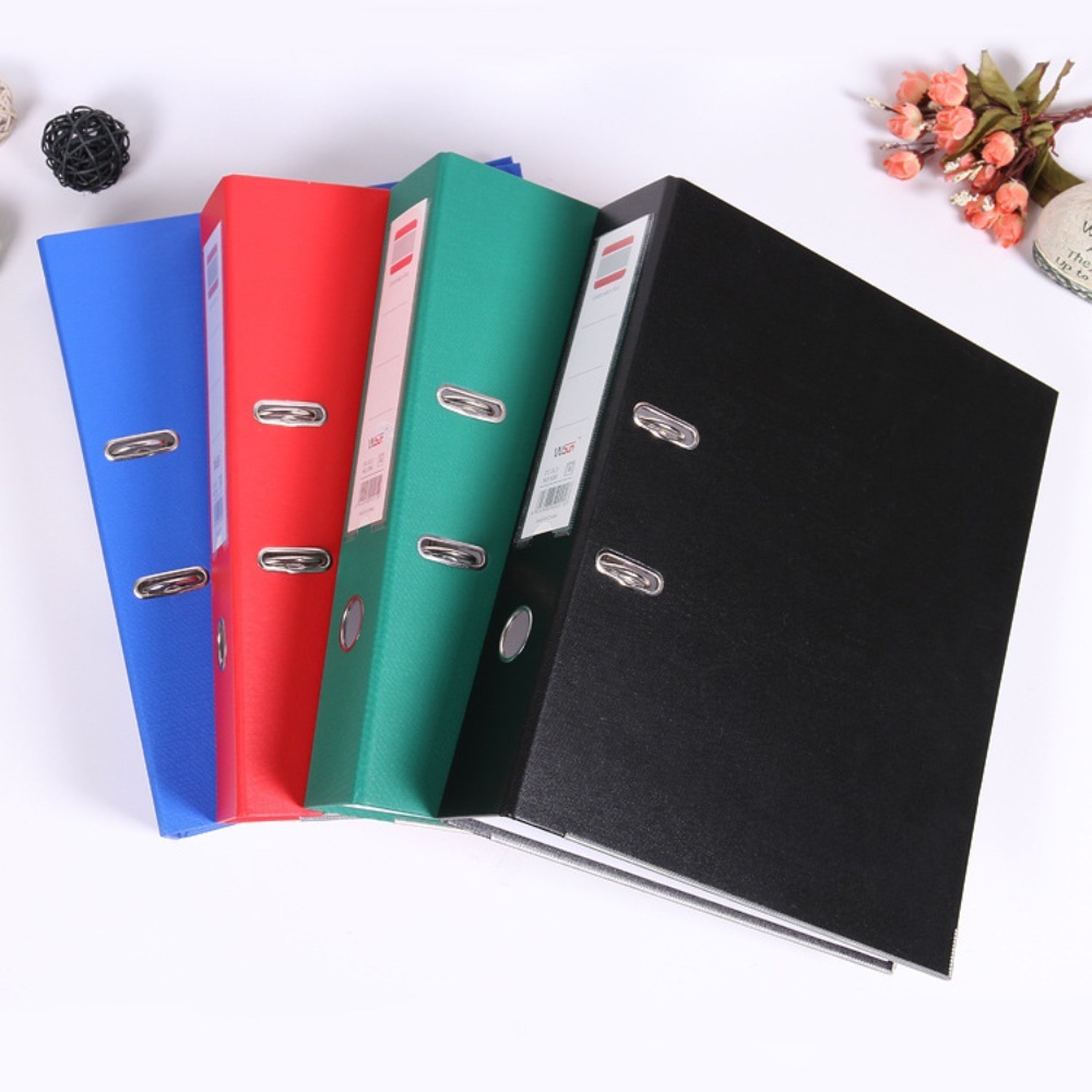 Binder A4 Lever - แฟ้มแฟ้มสองห่วง2รูแบบพกพาได้, แฟ้ม A4สองรูอุปกรณ์สำนักงาน
