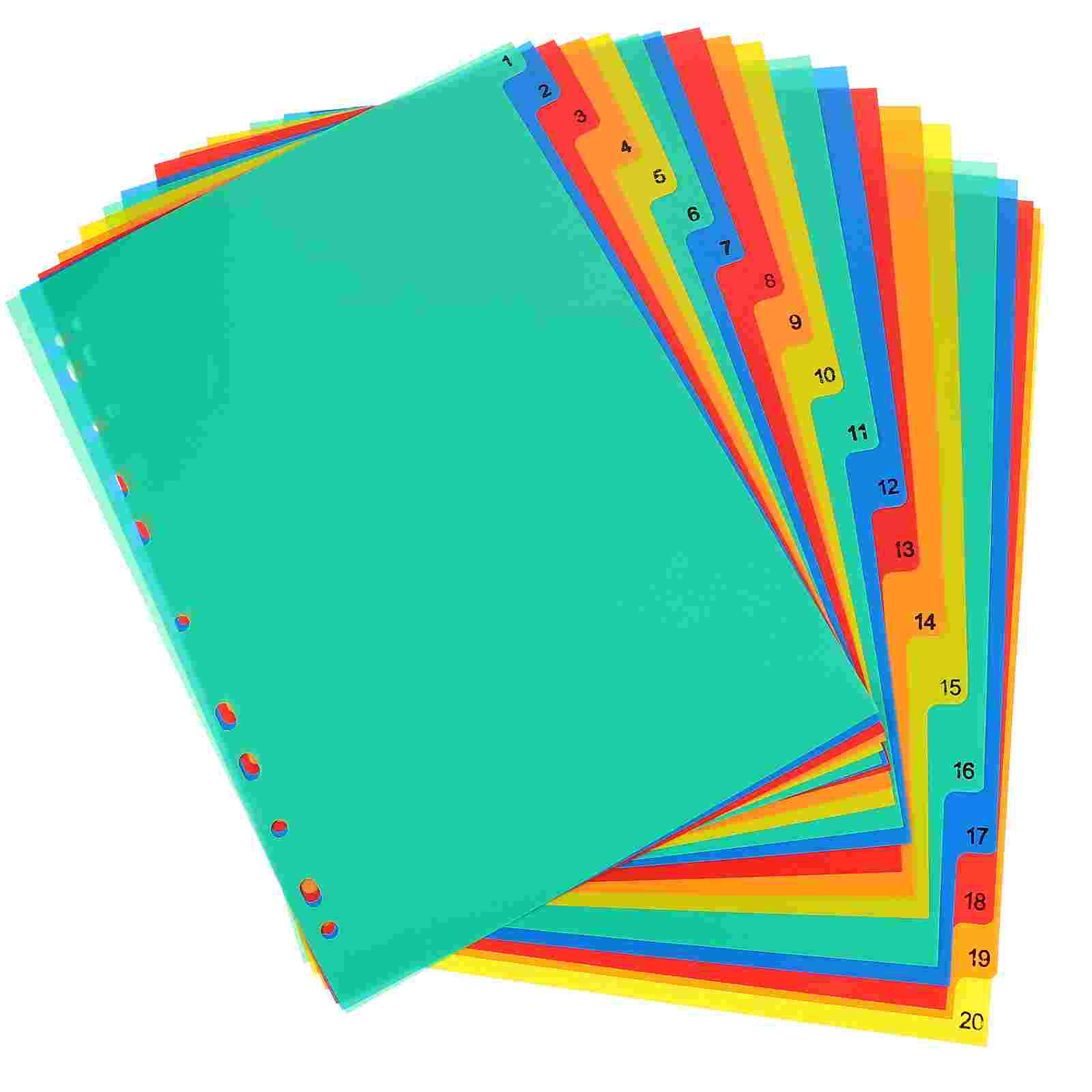 Tab Divider A4 - 20 ชิ้น A4 แยกหลวม Notepad แบ่งแท็บ