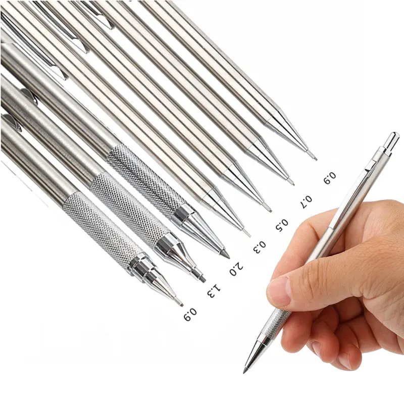 Mechanical Pencil 0.3 - ชุดดินสอโลหะเต็มรูปแบบ 0.3 0.5 0.7 0.9 1.3