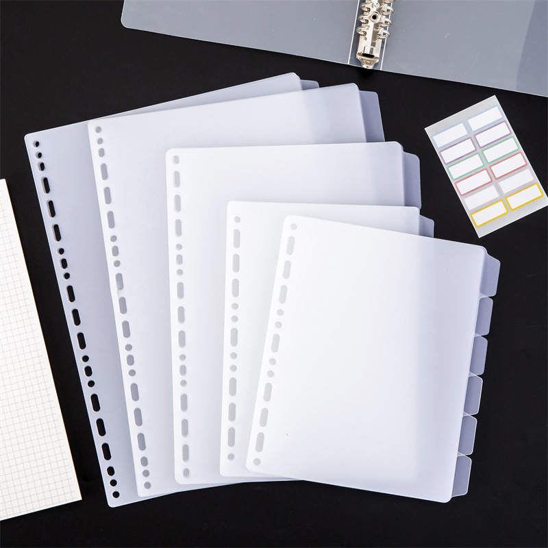 Tab Divider A4 - แผ่นแบ่งแฟ้ม A4 A5 B5 แบบเจาะรู 5