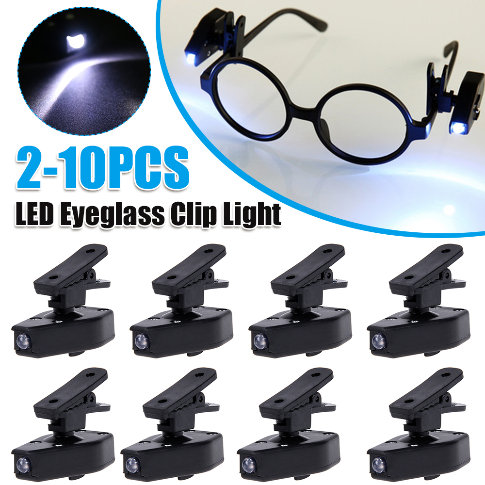 Book Weight Glass - ไฟอ่านหนังสือแบบปรับได้ขนาดเล็ก ไฟ LED แบบหนีบแว่นตา น้ำหนักเบา เหมาะสำหรับการอ่าน