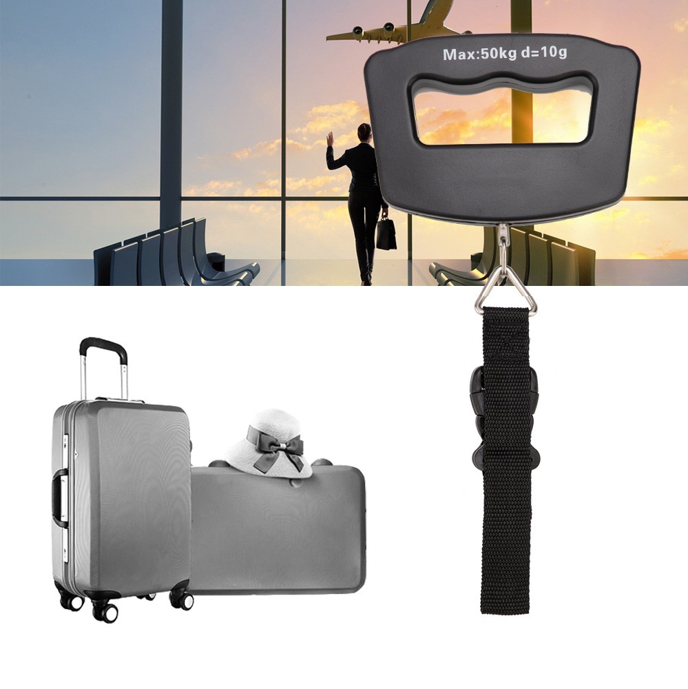 Tape Dispenser Weighted - แบบพกพา LCD เครื่องชั่งน้ําหนักดิจิตอลกระเป๋าเดินทางน้ําหนักสัมภาระเครื่องชั่งน้ําหนักการเดินทางพร้อมเข็มขัดสําหรับเครื่องมือน้ําหนักอิเล็กทรอนิกส์ 50 กก./110lb