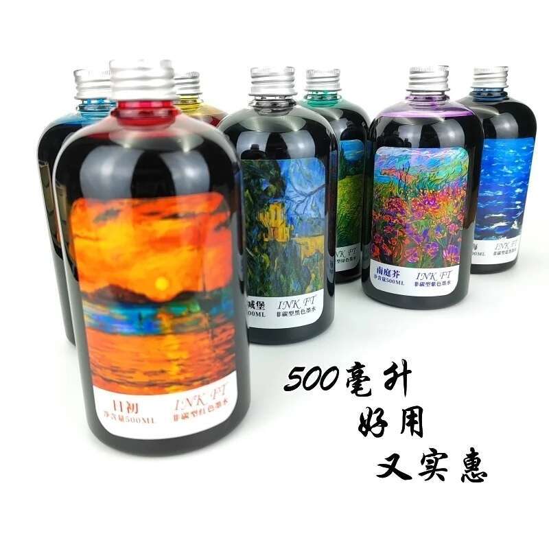 Fountain Pen Bottled Ink - Oramile 500ml ขวดขนาดใหญ่ไม่มีคาร์บอนไม่ปิดกั้นสีดําสีแดงสีฟ้าสีเขียนหมึก,ปากกาหมึกซึมเติม