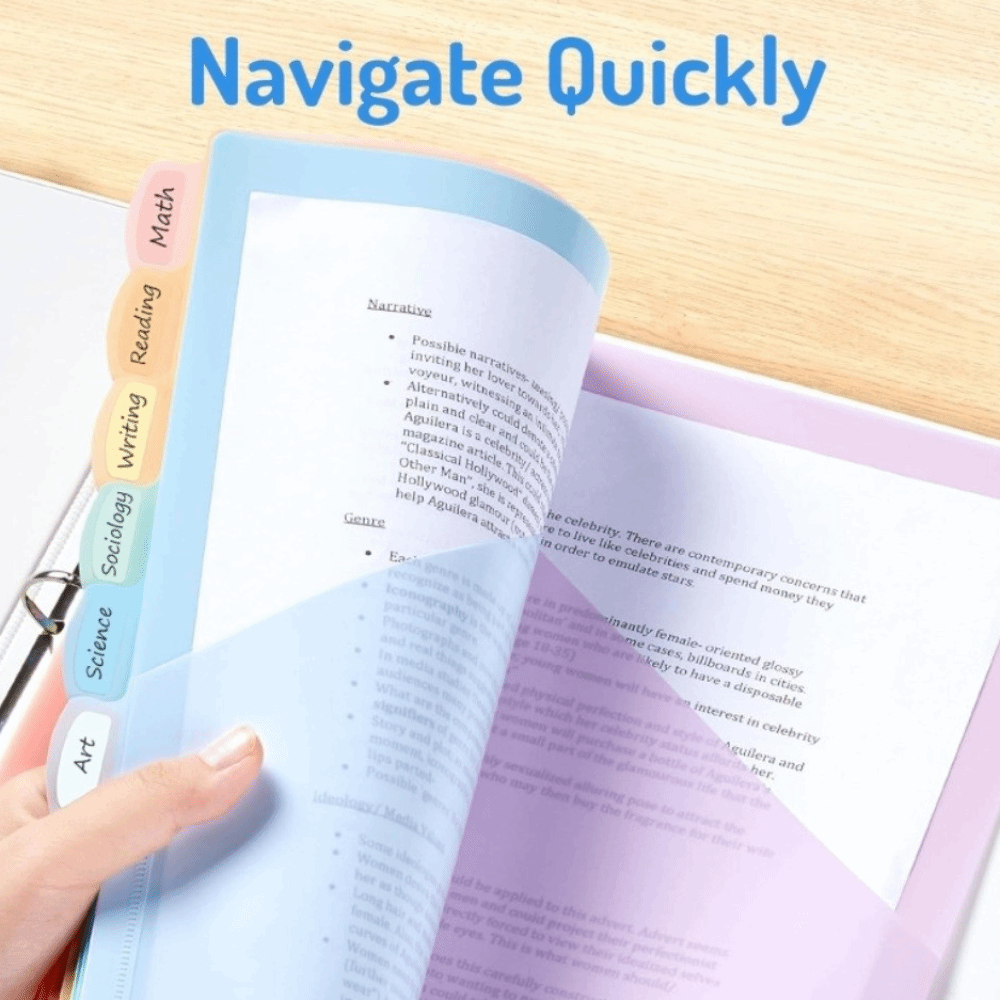 แผ่นแบ่งแฟ้มใส ทนทาน ใช้เขียนล - Tab Divider A4 บทวิจารณ์และราคา