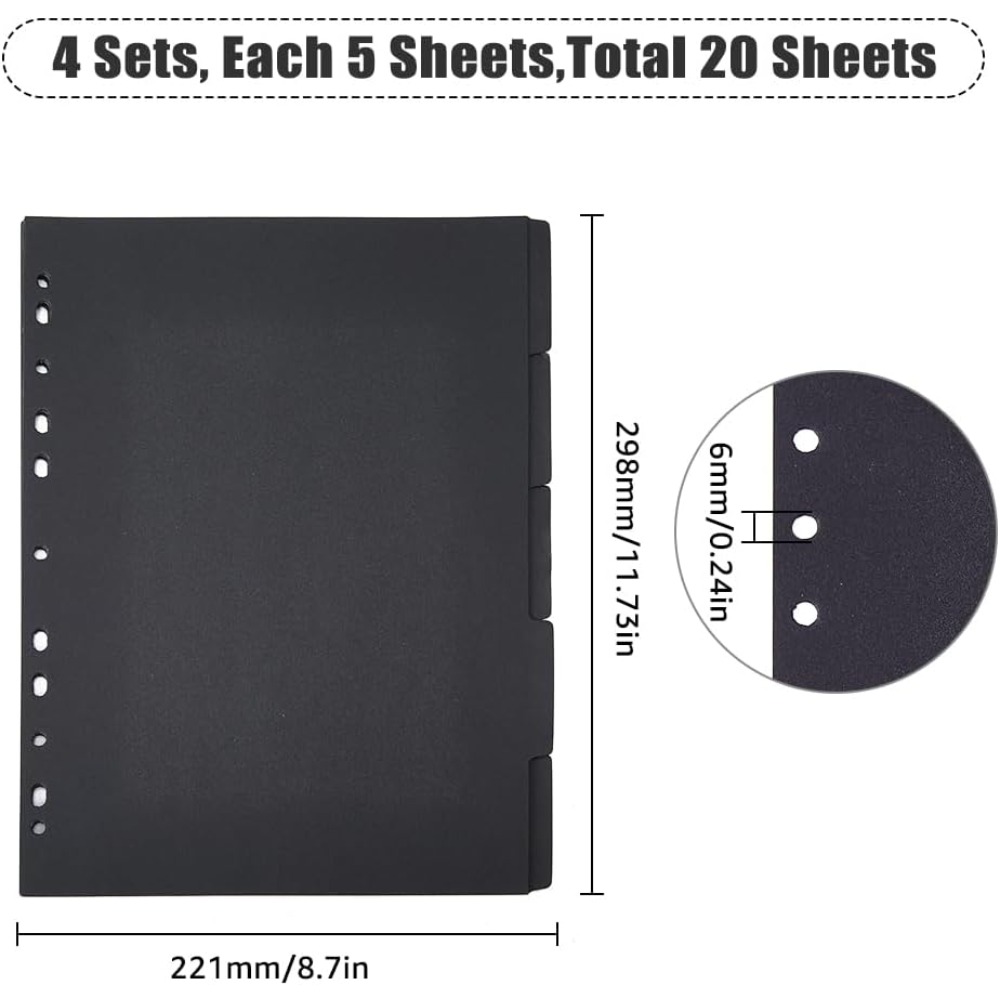 20 แผ่น 5-Tab Binder แบ่ง 11 ห - Tab Divider A4 บทวิจารณ์และราคา
