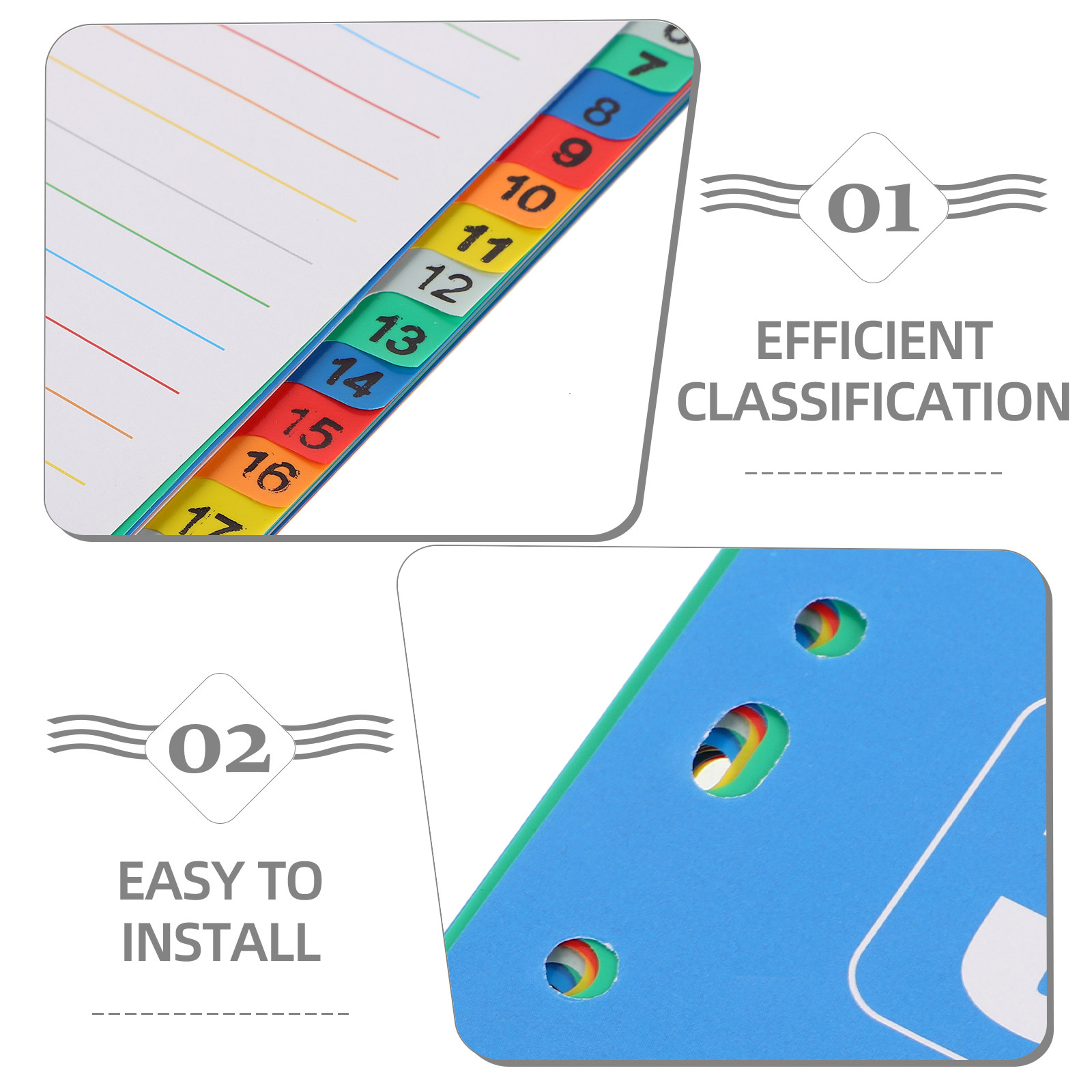 ชุดแผ่นแบ่งเอกสาร A4 แบบ 11 รู - Tab Divider A4 บทวิจารณ์และราคา
