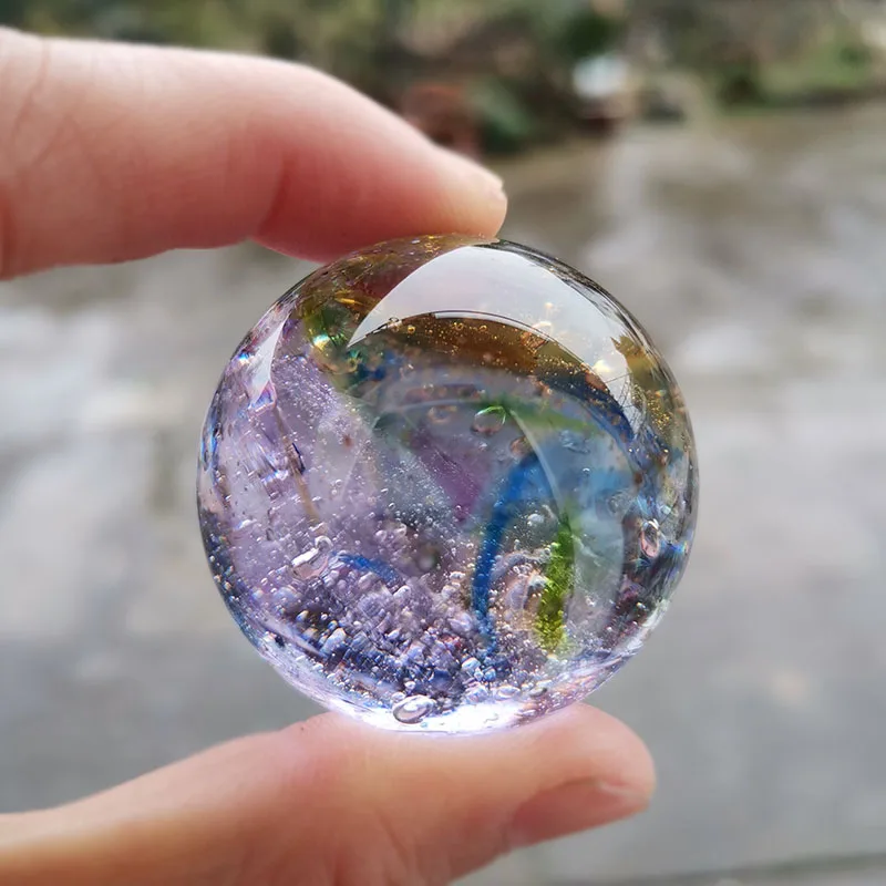 ลูกแก้วเคลือบเงาขนาด 40 มม. รู - Paper Weight Crystal บทวิจารณ์และราคา
