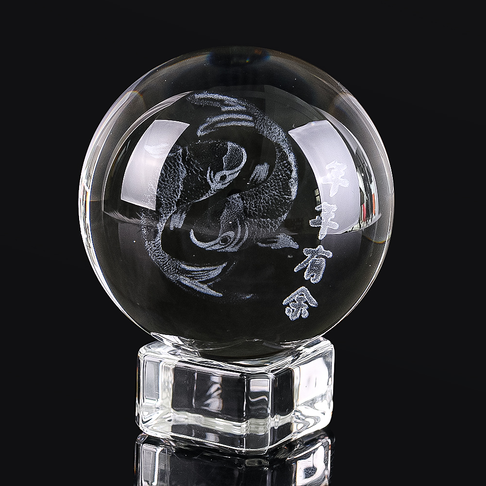 ลูกบอลคริสตัลแกะสลัก3D 50มม. น - Paper Weight Crystal บทวิจารณ์และราคา