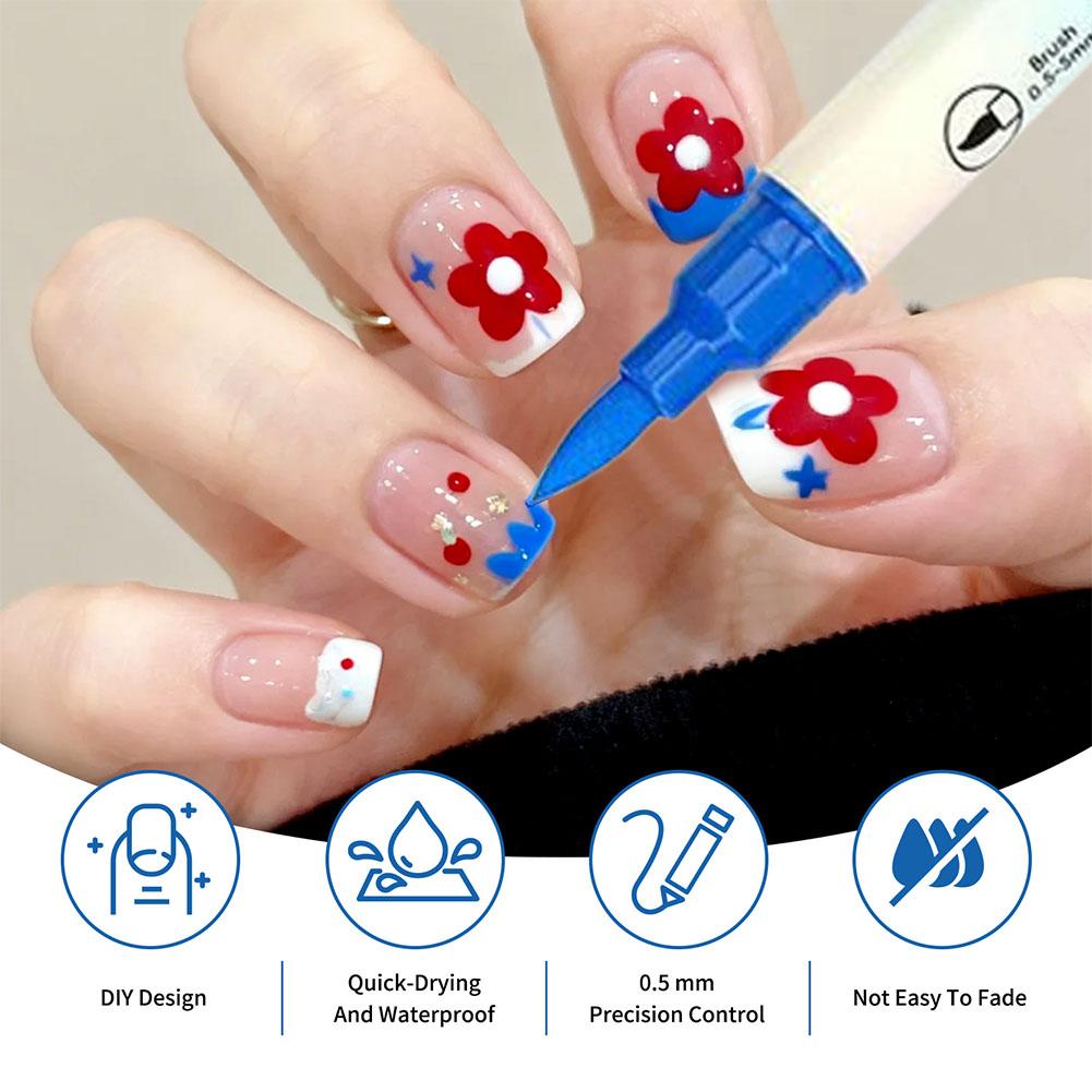 ปากกาเพ้นท์เล็บ 12/24 สี หัวคู - Correction Pen Fine บทวิจารณ์และราคา