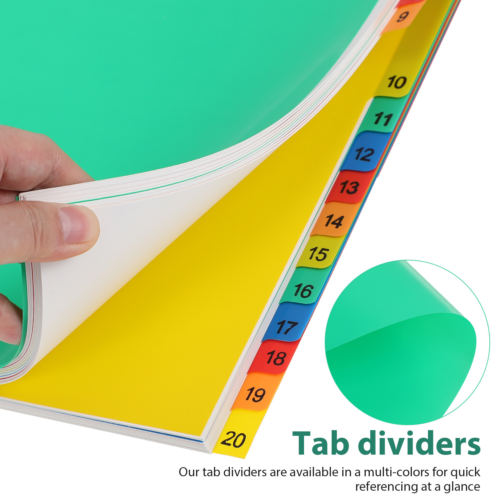 แผ่นแบ่งหมวดหมู่พลาสติกสีสันสด - Tab Divider A4 บทวิจารณ์และราคา
