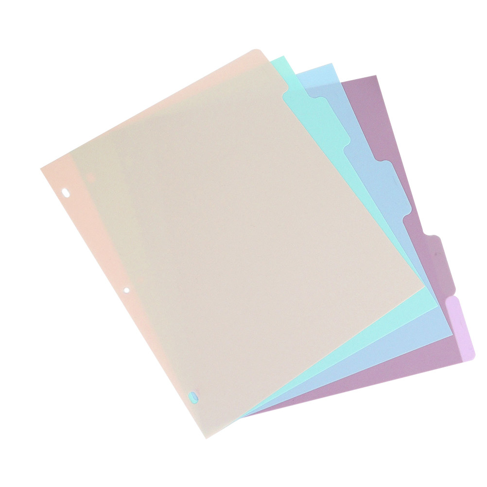 ชุดแผ่นแบ่งเอกสาร A4 แบบฝ้า PP - Tab Divider A4 บทวิจารณ์และราคา