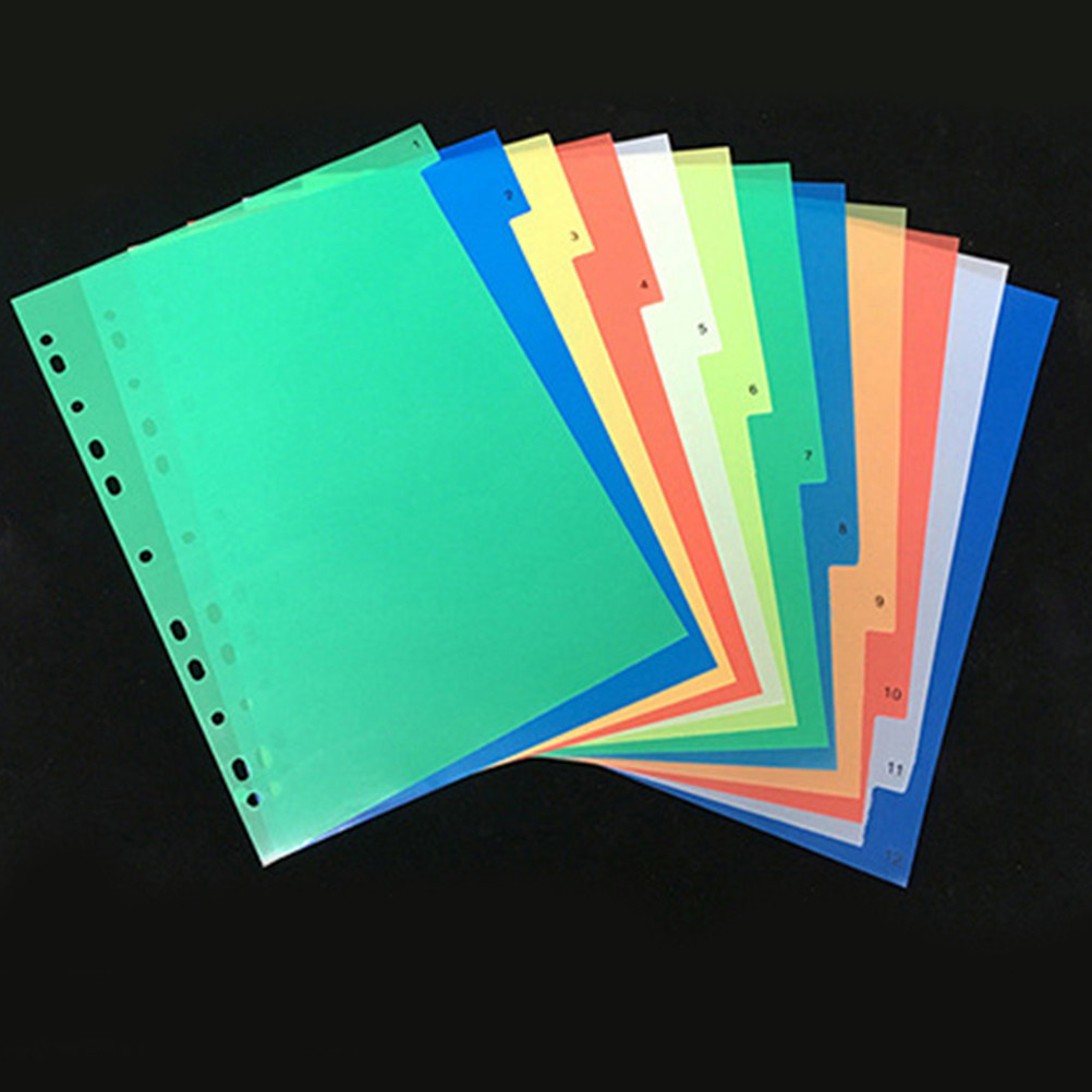 40 ชิ้น A4 แถบแบ่งหมวดหมู่สีสด - Tab Divider A4 บทวิจารณ์และราคา