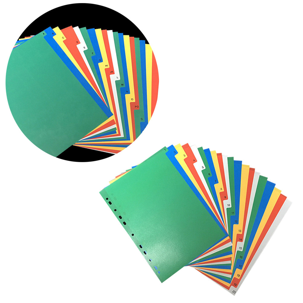 40 ชิ้น A4 แถบแบ่งหมวดหมู่สีสด - Tab Divider A4 บทวิจารณ์และราคา