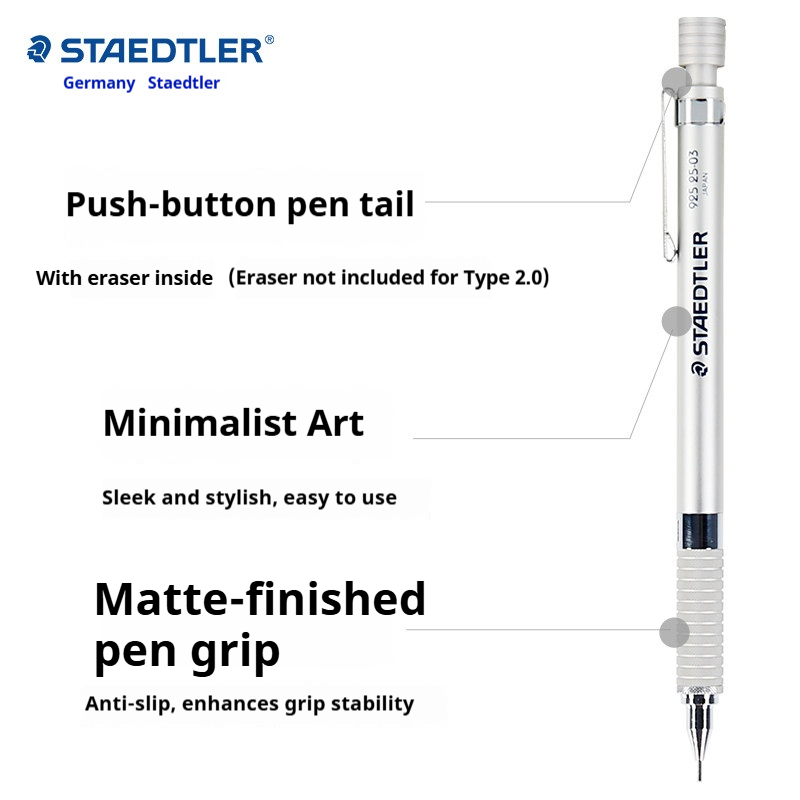 สเตดเลอร์ 925 ดินสอกดแบบโลหะเต - Mechanical Pencil 0.3 บทวิจารณ์และราคา