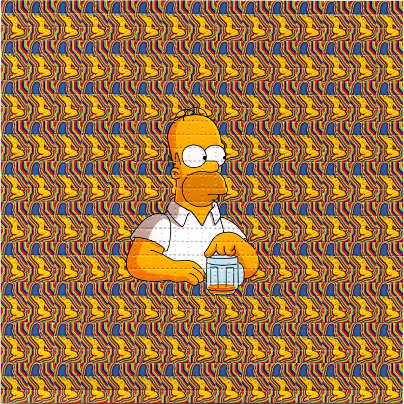 Naked Marge Psychedelic LSD/กร - Ink Blotter Paper บทวิจารณ์และราคา