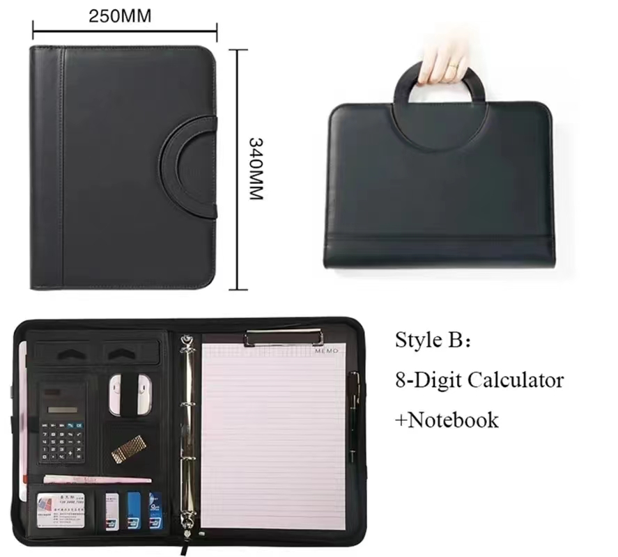 หนัง PU A4 ซิปเครื่องคิดเลข Bi - Binder A4 Lever บทวิจารณ์และราคา