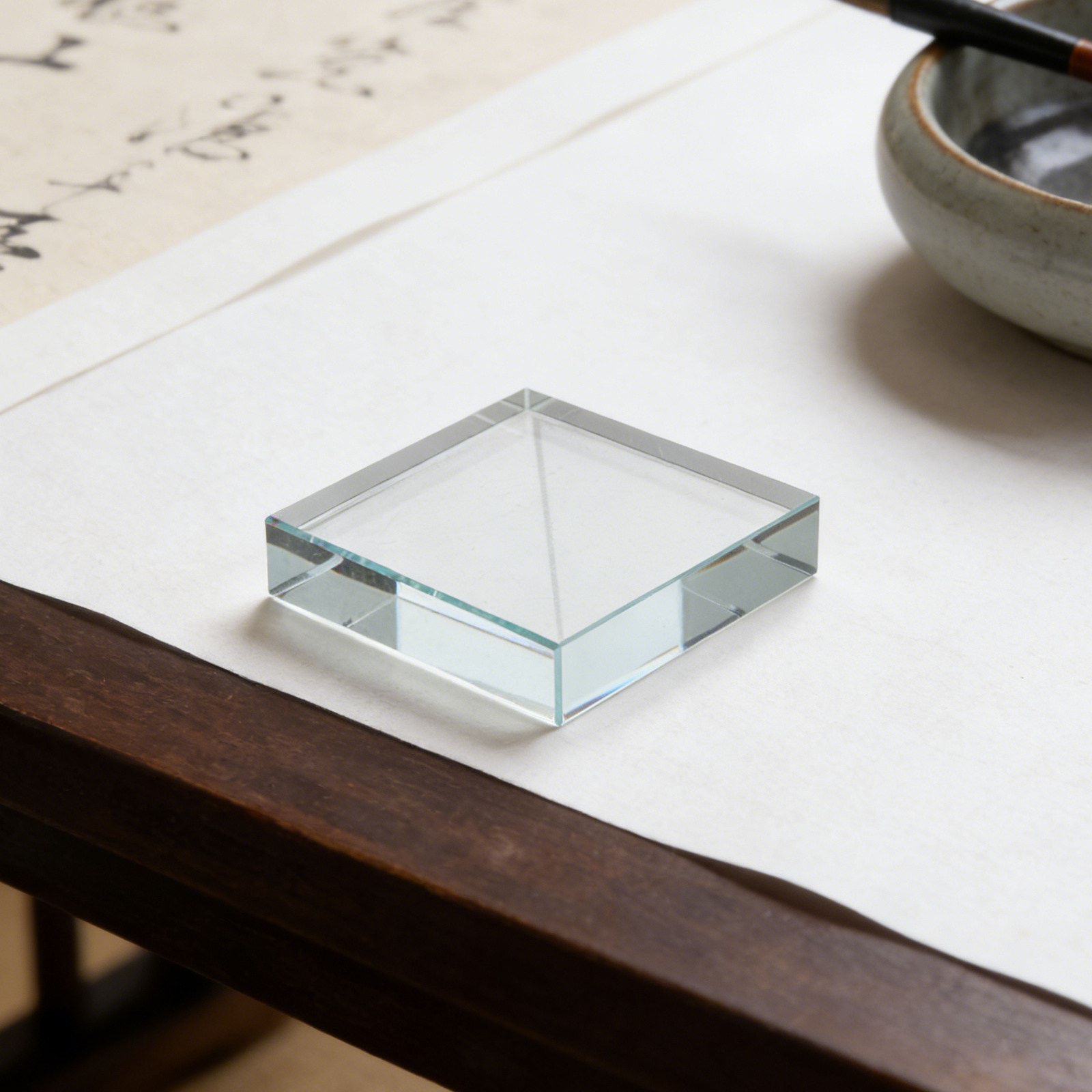 ที่ทับกระดาษทรงสี่เหลี่ยมใส ตก - Paper Weight Crystal บทวิจารณ์และราคา