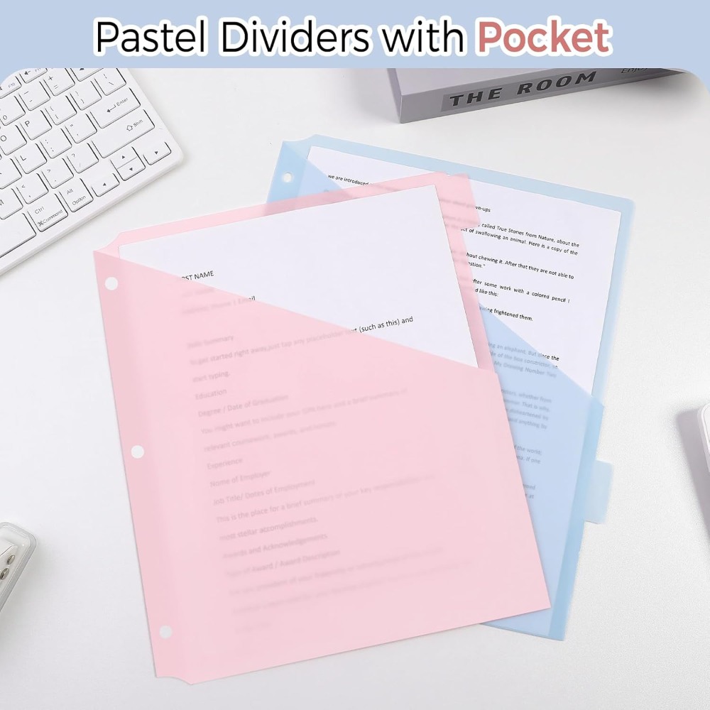 8 ชิ้น แฟ้มพลาสติกแบบมีช่องใส่ - Tab Divider A4 บทวิจารณ์และราคา