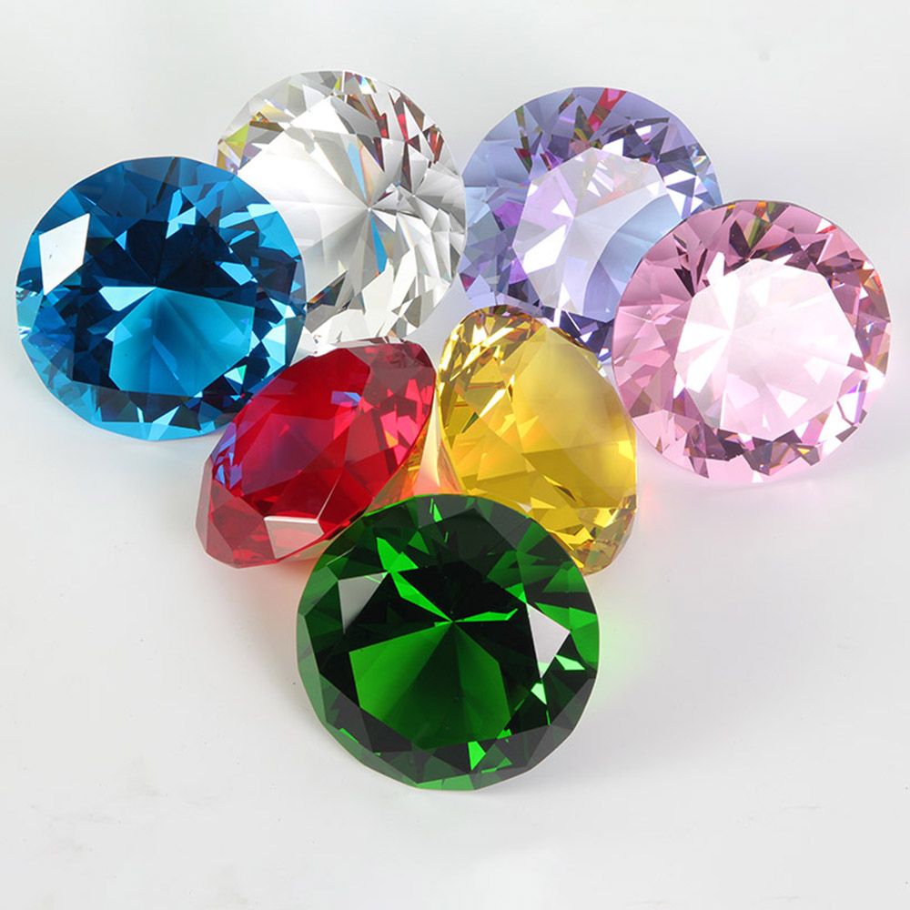 10 สีคริสตัลเพชรรูป Paperweigh - Paper Weight Crystal บทวิจารณ์และราคา