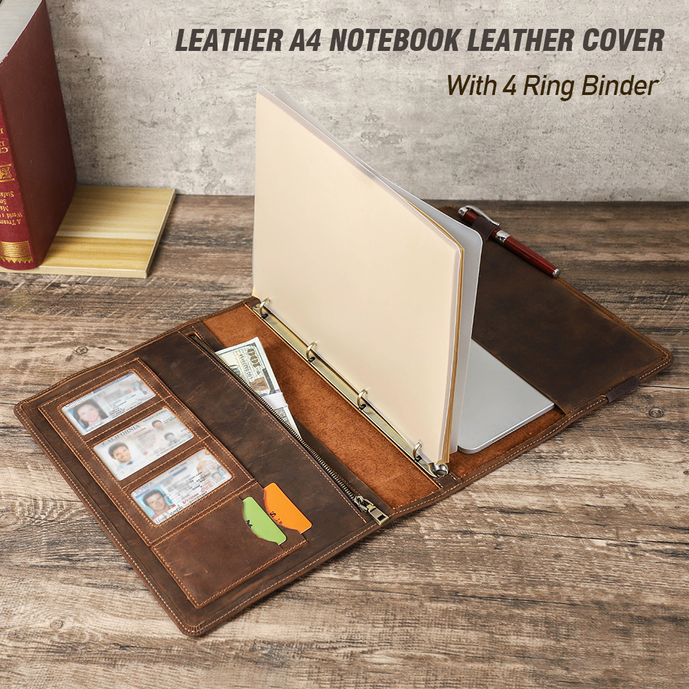 แบบย้อนยุคสุดหรูเคสหนังโน้ตบุ๊ - Binder A4 Lever บทวิจารณ์และราคา